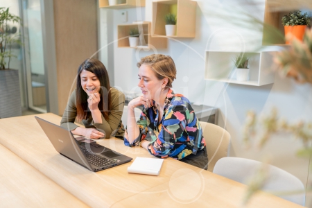 werkoverleg  tussen 2 vrouwen 2