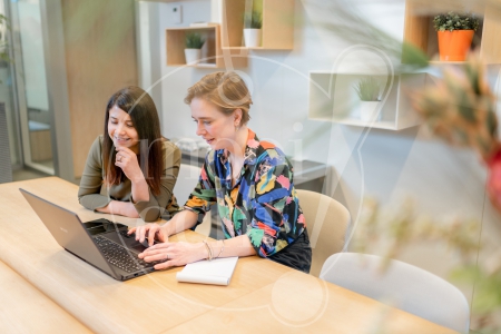 werkoverleg  tussen 2 vrouwen 1